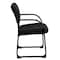 Flash Furniture Contemporary Executive Side Reception Chair, Black Seat, Black Back, 23" W 24-1/2" L 34" H, Curved BT-510-LEA-BK-GG - alternate 3