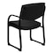Flash Furniture Contemporary Executive Side Reception Chair, Black Seat, Black Back, 23" W 24-1/2" L 34" H, Curved BT-510-LEA-BK-GG - alternate 2