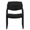 Flash Furniture Contemporary Executive Side Reception Chair, Black Seat, Black Back, 23" W 24-1/2" L 34" H, Curved BT-510-LEA-BK-GG - alternate 10