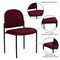 Flash Furniture Burgundy Fabric Stack Chair BT-515-1-BY-GG - alternate 3