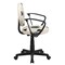 Flash Furniture Metal Task Chair, 17" to 21-1/2", Black and White BT-6177-SOC-A-GG - alternate 2