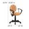 Flash Furniture Metal Task Chair, 17" to 21-1/2", Fixed Arms, Black and Orange BT-6178-BASKET-A-GG - alternate 8