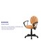 Flash Furniture Metal Task Chair, 17" to 21-1/2", Fixed Arms, Black and Orange BT-6178-BASKET-A-GG - alternate 10