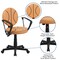Flash Furniture Metal Task Chair, 17" to 21-1/2", Fixed Arms, Black and Orange BT-6178-BASKET-A-GG - alternate 3