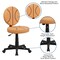Flash Furniture Vinyl Task Chair, 17" to 21-1/2", Black and Orange BT-6178-BASKET-GG - alternate 4