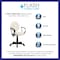 Flash Furniture Vinyl Task Chair, 17" to 21-1/2", Fixed Arms, Brown and Cream BT-6179-BASE-A-GG - alternate 10