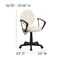 Flash Furniture Vinyl Task Chair, 17" to 21-1/2", Fixed Arms, Brown and Cream BT-6179-BASE-A-GG - alternate 8