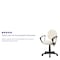 Flash Furniture Vinyl Task Chair, 17" to 21-1/2", Fixed Arms, Brown and Cream BT-6179-BASE-A-GG - alternate 5