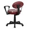 Flash Furniture Vinyl Task Chair, 17" to 21-1/2", Fixed Arms, Brown BT-6181-FOOT-A-GG - alternate 2
