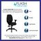 Flash Furniture Black High Back Exec Chair, Seat Height Range: 18" to 21-1/2" BT-6191H-BK-GG - alternate 7