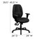 Flash Furniture Black High Back Exec Chair, Seat Height Range: 18" to 21-1/2" BT-6191H-BK-GG - alternate 4
