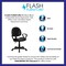 Flash Furniture Leather Task Chair, 17-1/2" to 22-1/2", Loop Arms, Black BT-688-BK-A-GG - alternate 8