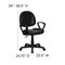 Flash Furniture Leather Task Chair, 17-1/2" to 22-1/2", Loop Arms, Black BT-688-BK-A-GG - alternate 6