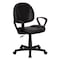 Flash Furniture Leather Task Chair, 17-1/2" to 22-1/2", Loop Arms, Black BT-688-BK-A-GG - alternate 2