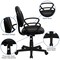Flash Furniture Leather Task Chair, 17-1/2" to 22-1/2", Loop Arms, Black BT-688-BK-A-GG - alternate 4