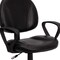 Flash Furniture Leather Task Chair, 17-1/2" to 22-1/2", Loop Arms, Black BT-688-BK-A-GG - alternate 7
