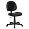 Flash Furniture Leather Task Chair, 17-1/2" to 22-1/2", Loop Arms, Black BT-688-BK-GG - alternate 2