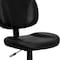 Flash Furniture Leather Task Chair, 17-1/2" to 22-1/2", Loop Arms, Black BT-688-BK-GG - alternate 9