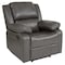 Flash Furniture Harmony Series Leather Recliner, Gray BT-70597-1-GY-GG - alternate 2