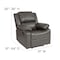 Flash Furniture Harmony Series Leather Recliner, Gray BT-70597-1-GY-GG - alternate 7
