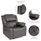 Flash Furniture Harmony Series Leather Recliner, Gray BT-70597-1-GY-GG - alternate 4