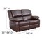 Flash Furniture Loveseat, 35" to 64" x 38", Upholstery Color: Brown BT-70597-LS-BN-GG - alternate 6