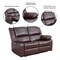 Flash Furniture Loveseat, 35" to 64" x 38", Upholstery Color: Brown BT-70597-LS-BN-GG - alternate 4