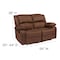 Flash Furniture Harmony Brown Microfiber Recliner Loveseat BT-70597-LS-BN-MIC-GG - alternate 6