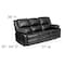 Flash Furniture Sofa, 35" to 64" x 38", Upholstery Color: Black BT-70597-SOF-GG - alternate 4