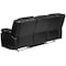 Flash Furniture Sofa, 35" to 64" x 38", Upholstery Color: Black BT-70597-SOF-GG - alternate 5