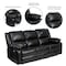 Flash Furniture Sofa, 35" to 64" x 38", Upholstery Color: Black BT-70597-SOF-GG - alternate 3