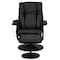 Flash Furniture Black LeatherSoft Massaging Recliner and Ottoman BT-7600P-MASSAGE-BK-GG - alternate 3