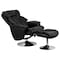 Flash Furniture Black LeatherSoft Recliner & Ottoman - Chrome Base BT-7807-TRAD-GG - alternate 3
