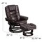 Flash Furniture Brown LeatherSoft Recliner & Ottoman w/ Wood Base BT-7818-BN-GG - alternate 2
