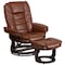 Flash Furniture Brown Aged LeatherSoft Swivel Recliner & Ottoman BT-7818-VIN-GG - alternate 3
