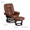 Flash Furniture Brown Aged LeatherSoft Swivel Recliner & Ottoman BT-7818-VIN-GG - alternate 4