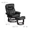 Flash Furniture Black LeatherSoft Swivel Recliner & Curved Ottoman BT-7821-BK-GG - alternate 4