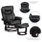 Flash Furniture Black LeatherSoft Swivel Recliner & Curved Ottoman BT-7821-BK-GG - alternate 9
