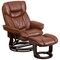 Flash Furniture Brown Aged LeatherSoft Recliner & Curved Ottoman BT-7821-VIN-GG - alternate 4