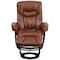 Flash Furniture Brown Aged LeatherSoft Recliner & Curved Ottoman BT-7821-VIN-GG - alternate 9