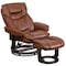 Flash Furniture Brown Aged LeatherSoft Recliner & Curved Ottoman BT-7821-VIN-GG - alternate 3