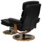 Flash Furniture Black LeatherSoft Recliner & Ottoman w/ Wood Base BT-7828-PILLOW-GG - alternate 5