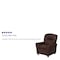 Flash Furniture Kids Recliner, 25" to 39" x 28", Upholstery Color: Brown BT-7950-KID-BRN-LEA-GG - alternate 4
