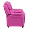 Flash Furniture Kids Recliner, 26" to 39" x 28", Upholstery Color: Pink BT-7985-KID-HOT-PINK-GG - alternate 4