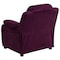 Flash Furniture Kids Recliner, 26" to 39" x 28", Upholstery Color: Purple BT-7985-KID-MIC-PUR-GG - alternate 9