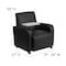 Flash Furniture Contemporary Guest Chair, Black Back, 41 in W 27" L 35" H, Raised Tablet, Leather Seat BT-8217-BK-CS-GG - alternate 5