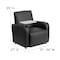 Flash Furniture Contemporary Guest Chair, Black Back, 41 in W 27" L 35" H, Raised Tablet, Leather Seat BT-8217-BK-GG - alternate 7