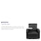 Flash Furniture Contemporary Guest Chair, Black Back, 41 in W 27" L 35" H, Raised Tablet, Leather Seat BT-8217-BK-GG - alternate 5