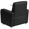 Flash Furniture Contemporary Guest Chair, Black Back, 41 in W 27" L 35" H, Raised Tablet, Leather Seat BT-8217-BK-GG - alternate 6