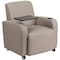 Flash Furniture Contemporary Guest Chair, Gray Back, 41 in W 27" L 35" H, Raised Tablet, Leather Seat BT-8217-GV-CS-GG - alternate 4